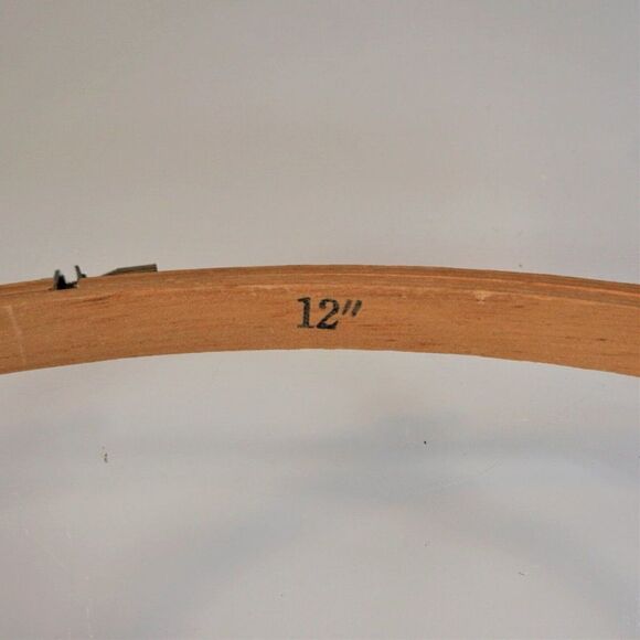 Vintage Wood Quilting Embroidery Cross Stitch Hoop Screw Wing Nut Closure 12" - Picture 3 of 5